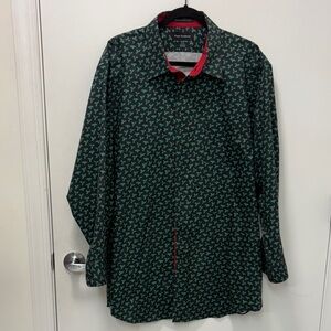 COMFORT STRETCH NON-IRON NOVELTY DRESS SHIRT CONTRAST TRIM